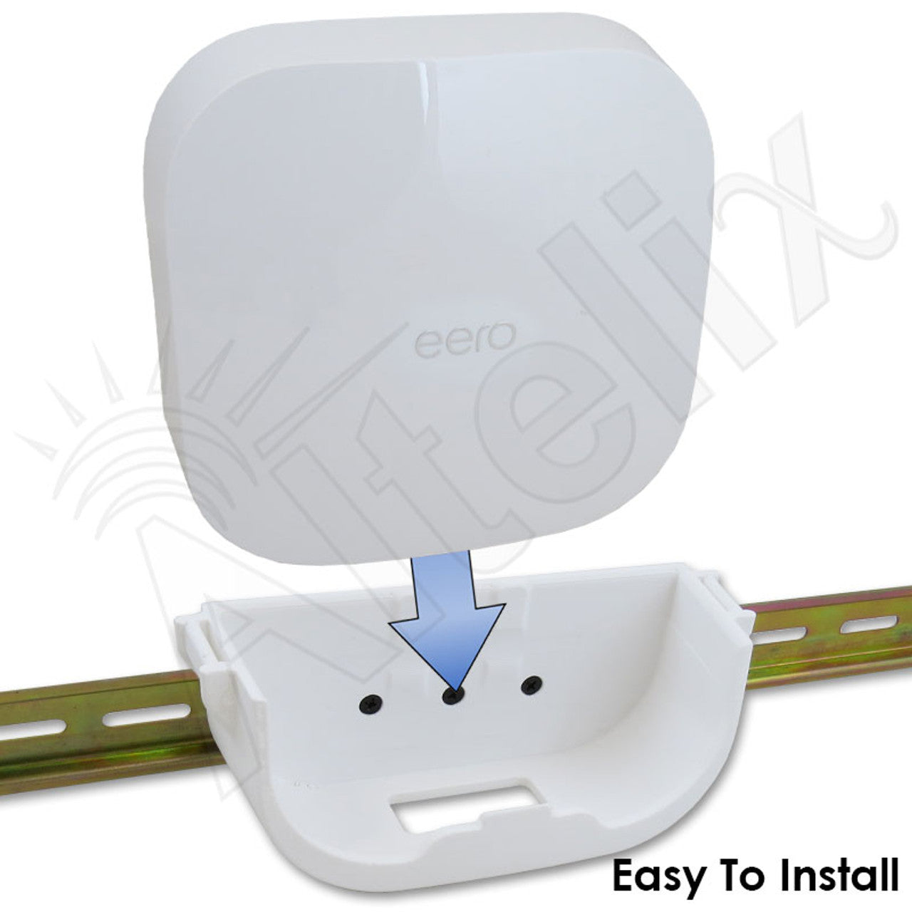 Altelix DIN Rail Mount for Amazon eero¬Æ Pro 6 - Compatible with eero¬Æ Pro 6 and Pro 6E WiFi Router - 0