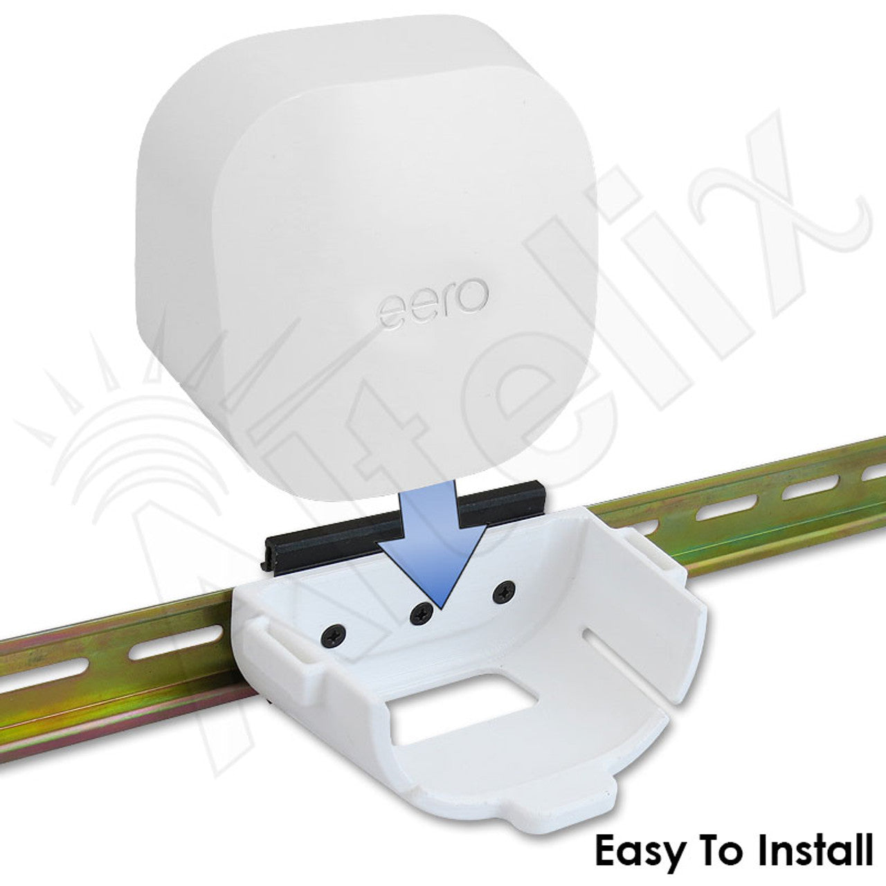 Altelix DIN Rail Mount for Amazon eero® 6 - Compatible with eero® 6 Router and eero® 6 Extender - 0
