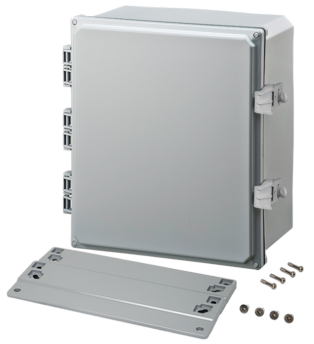Integra - Premium Line | Polycarbonate | Hinged Cover | Opaque | Non-Metallic Locking Latch | Mounting Flanges