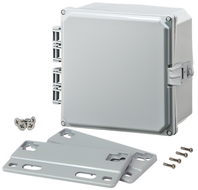 Integra - Premium Line | Polycarbonate | Hinged Cover | Opaque | Non-Metallic Locking Latch | Mounting Flanges