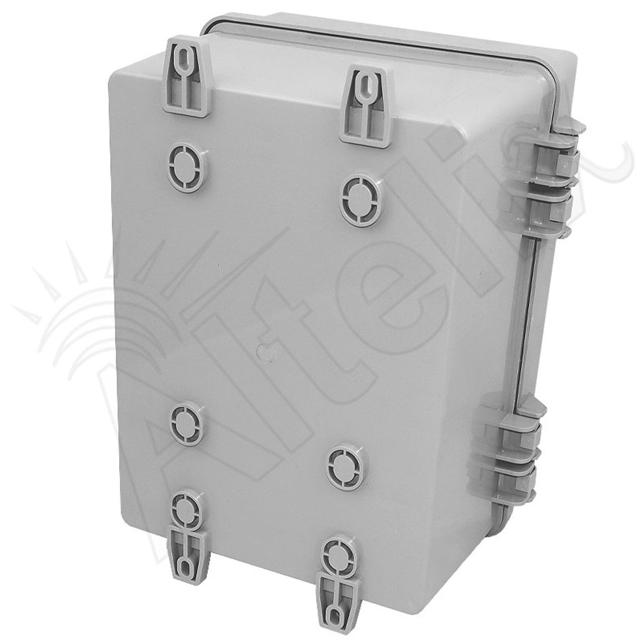 Altelix 12x9x7 Polycarbonate + ABS Vented Enclosure with Aluminum Equipment Mounting Plate, Cooling Fan, 120 VAC Outlets & Power Cord