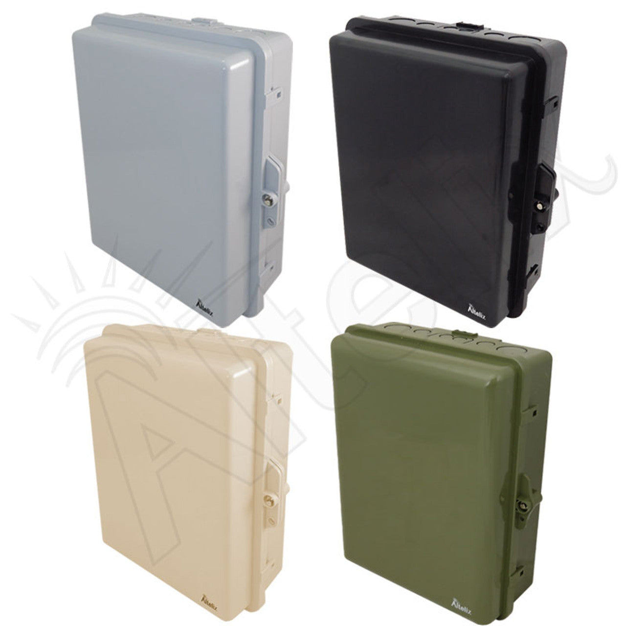 Altelix 14x11x5 Polycarbonate + ABS Weatherproof NEMA Enclosure with 100-240 VAC Universal Power Outle - 0