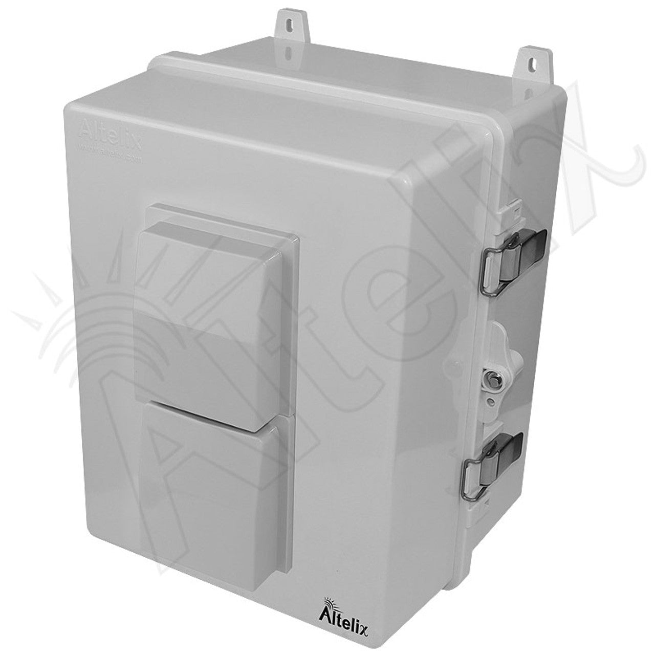 Altelix 14x11x9 Polycarbonate + ABS Vented RF Transparent Outdoor WiFi Enclosure with Cooling Fan, 120 VAC Outlets & Power Cord