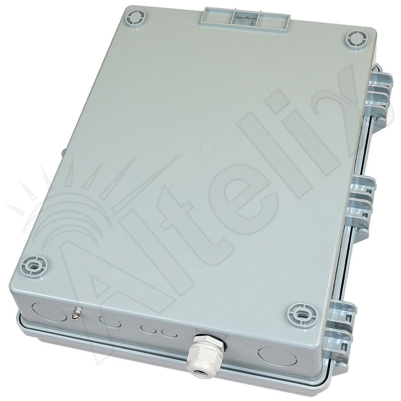 Altelix 17x14x6 PoE Powered Vented Polycarbonate + ABS Weatherproof NEMA Enclosure with DC Cooling Fan & 2-Port PoE Power Splitter