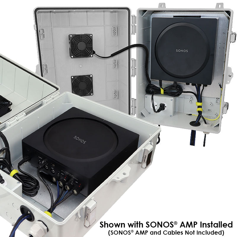 Altelix Weatherproof Enclosure for SONOS® AMP with 120 VAC Outlets and Power Cord - 0