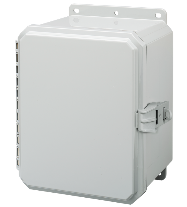 Integra - Impact Series | Low Profile Hinge | Opaque | Non-Metallic Locking Latch | Integrated Mounting Flange