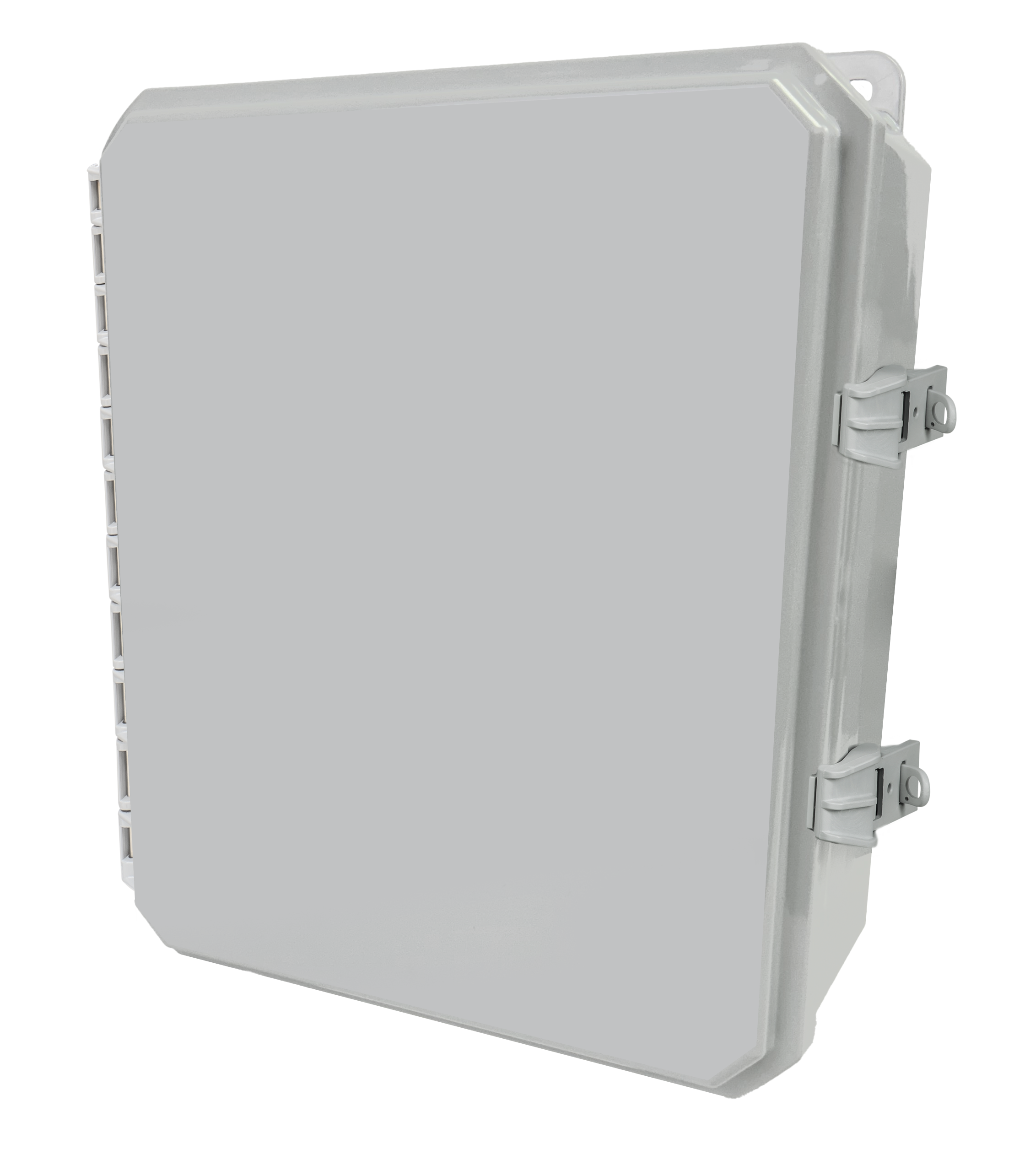 Integra - Impact Series | Low Profile Hinge | Opaque | Non-Metallic Locking Latch | Integrated Mounting Flange