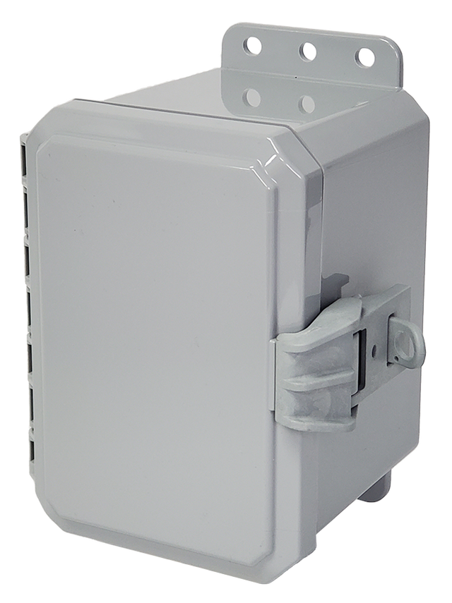 Integra - Impact Series | Low Profile Hinge | Opaque | Non-Metallic Locking Latch | Integrated Mounting Flange