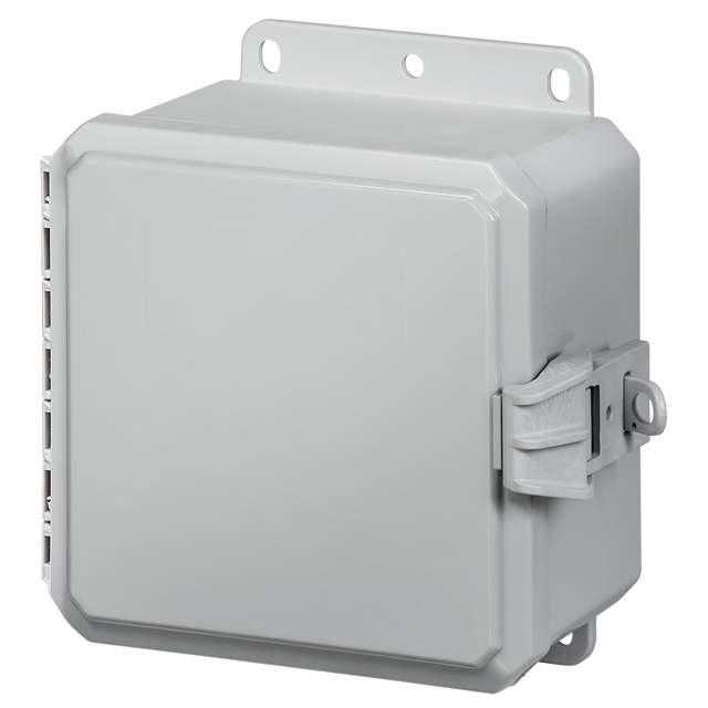 Integra - Impact Series | Low Profile Hinge | Opaque | Non-Metallic Locking Latch | Integrated Mounting Flange