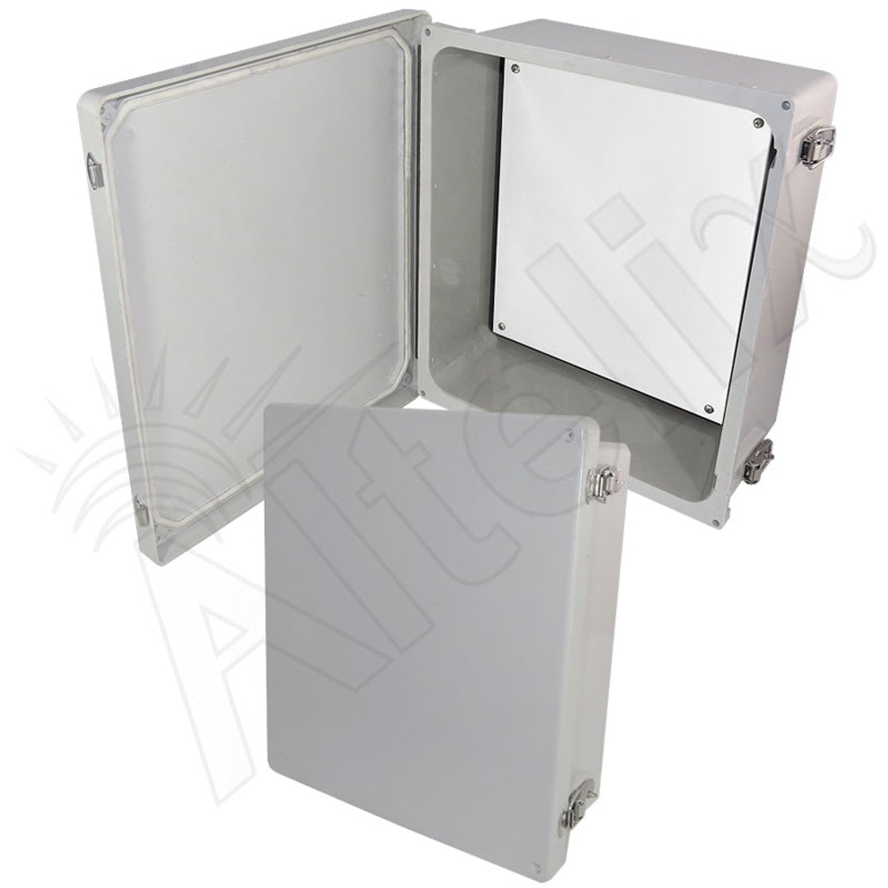Altelix NEMA 4X Fiberglass Indoor / Outdoor RF Transparent WiFi Access Point Enclosure with Polyester Equipment Mounting Plate