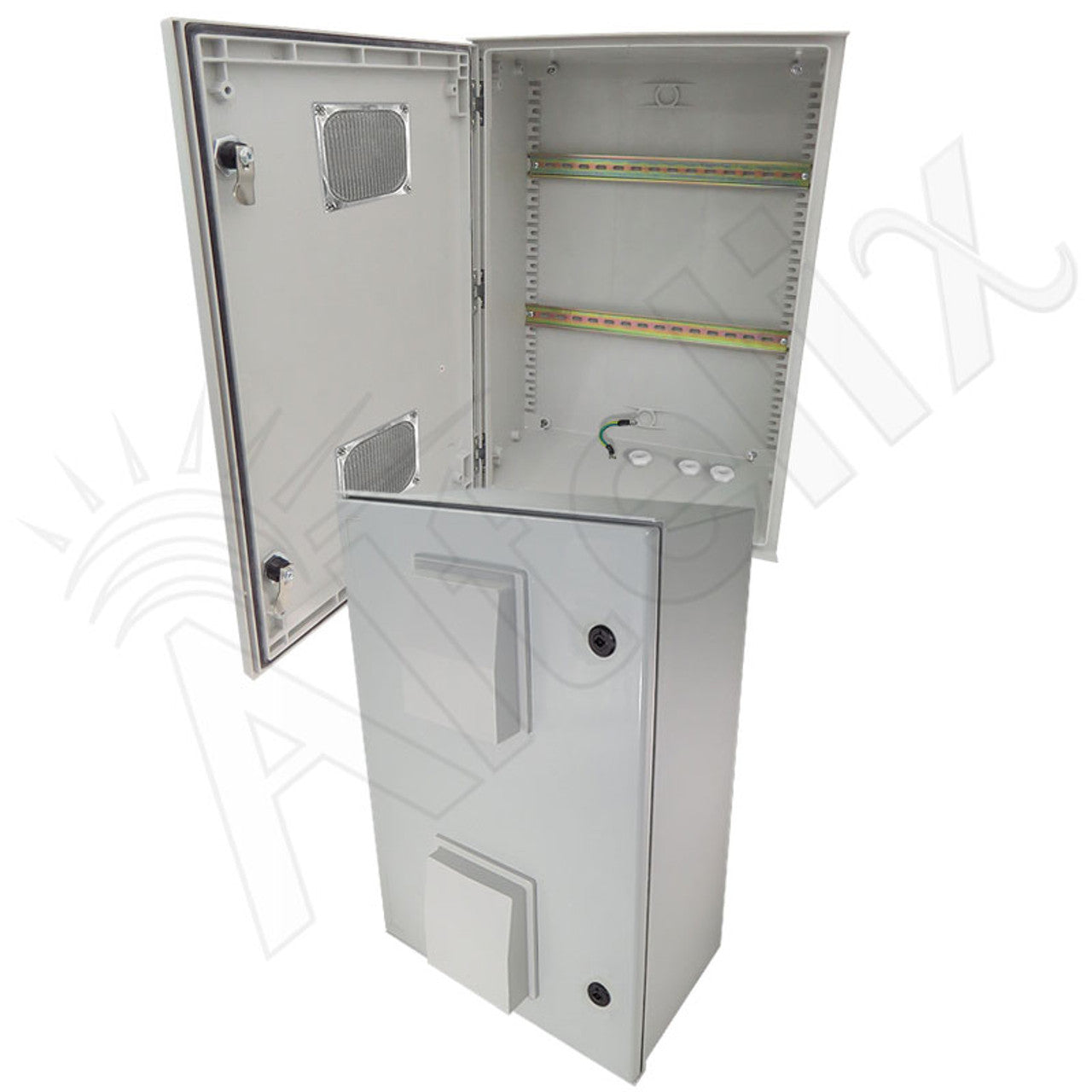 Altelix Vented Industrial DIN Rail Fiberglass Weatherproof NEMA Enclosure